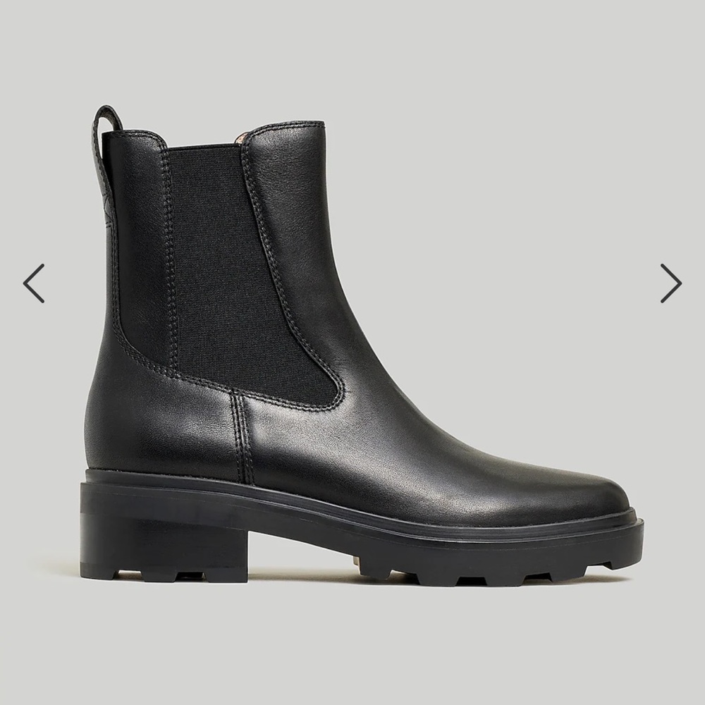 Madewell wyckoff chelsea lugsole boot in leather